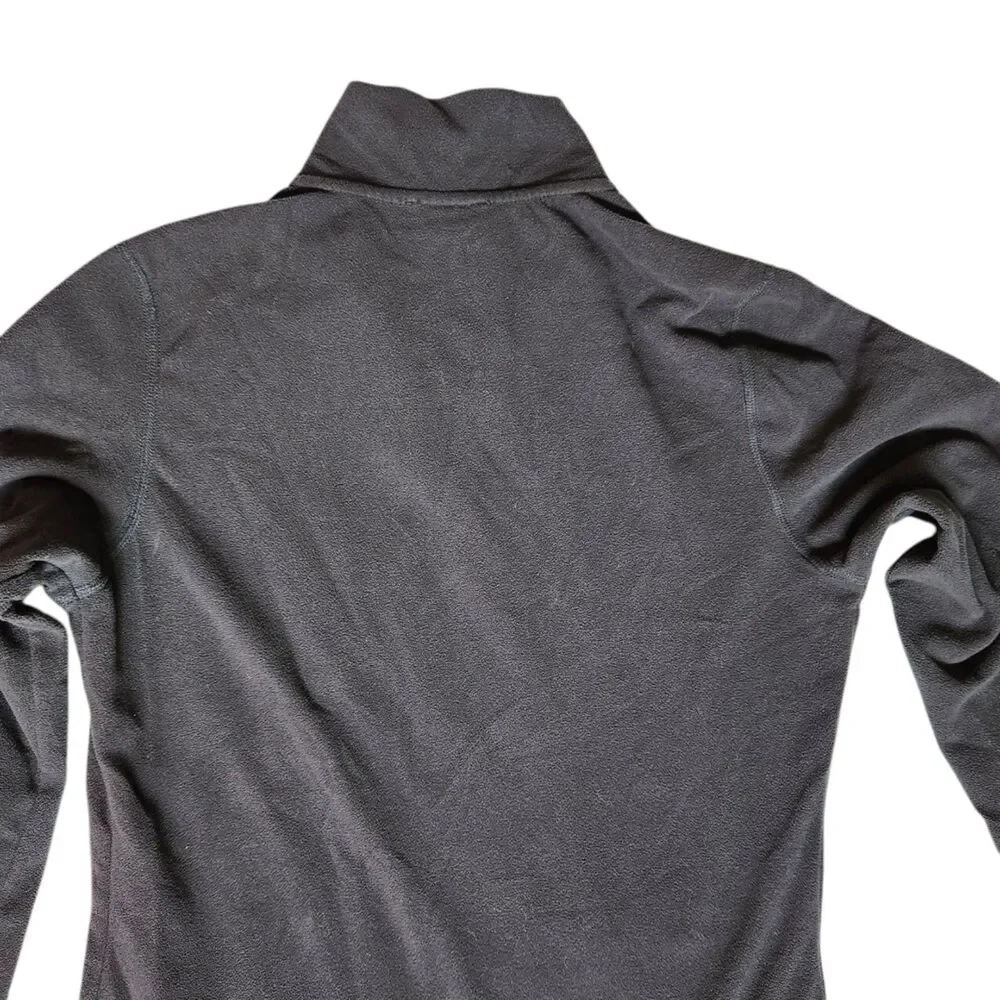 The North Face TKA 100 Glacier Fleece black 1/4 zip pullover long sleeve sz S